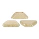 Cuentas de vidrio Tinos® par Puca® - Opaque Beige Ceramic Look 03000/14413